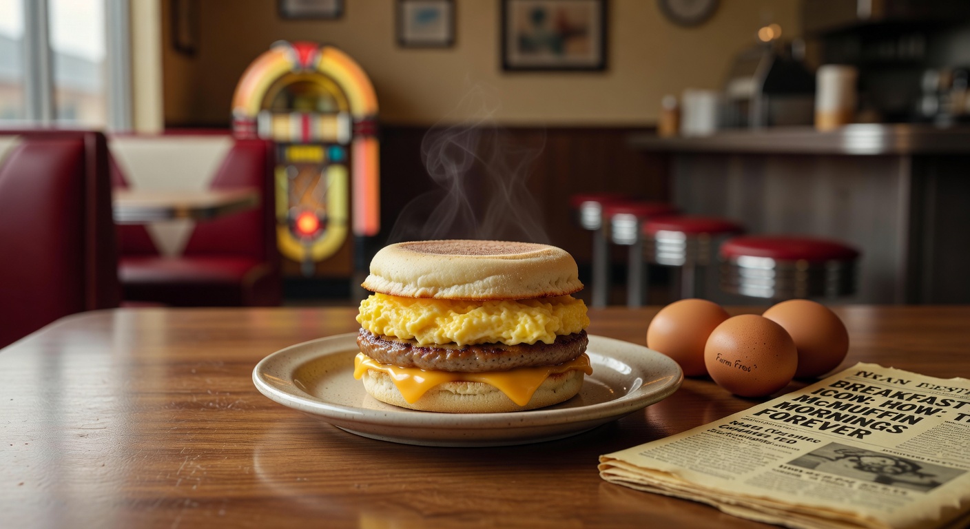 A celebration of eggs featuring an Egg McMuffin and fresh farm eggs.