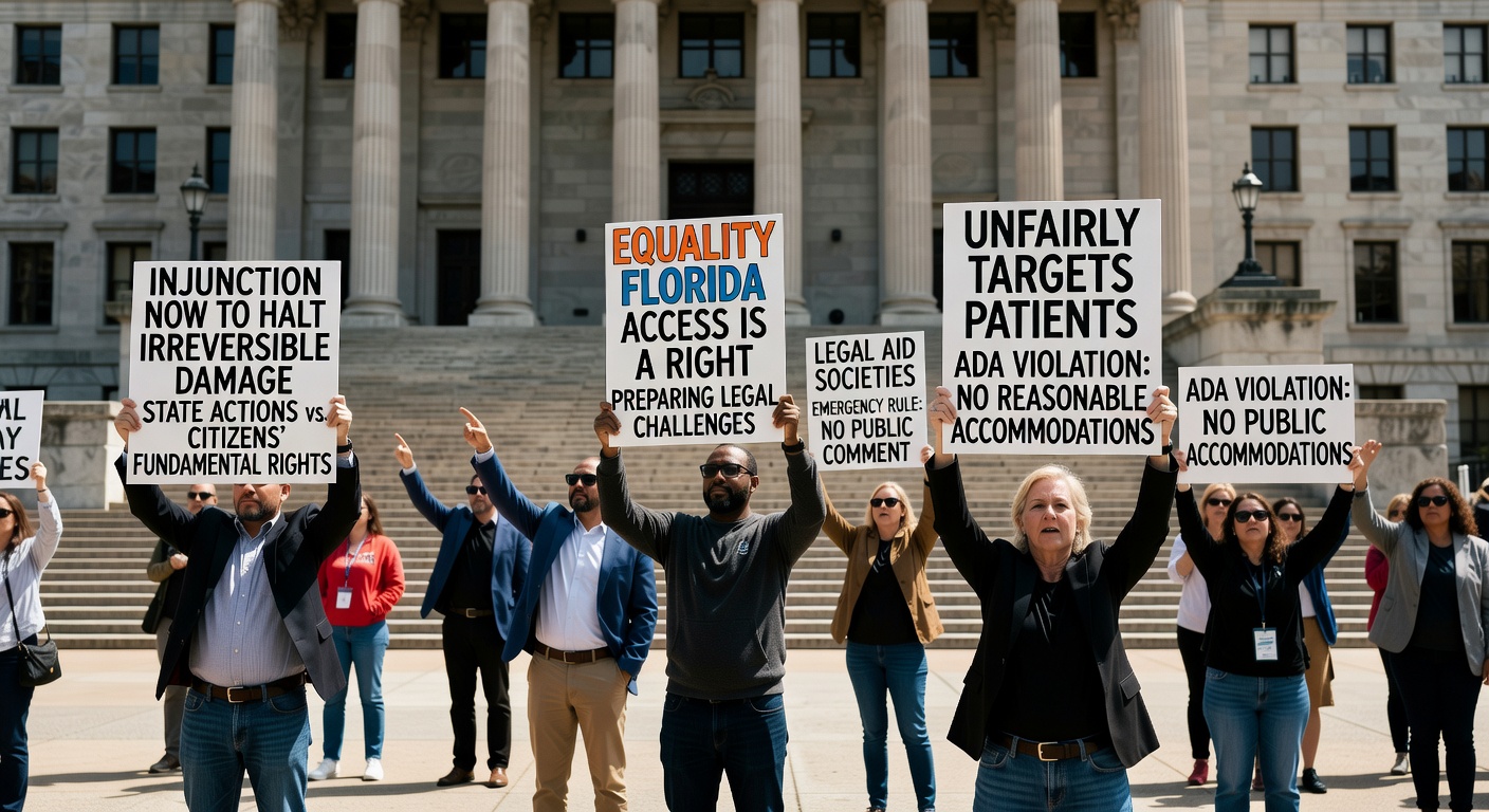 A legal gavel resting on documents related to healthcare rights.