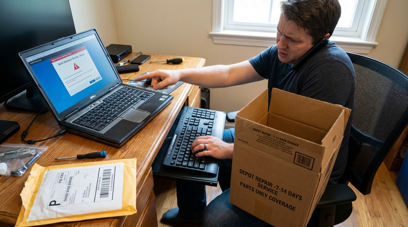 Infographic comparing Dell Basic Warranty vs ProSupport coverage