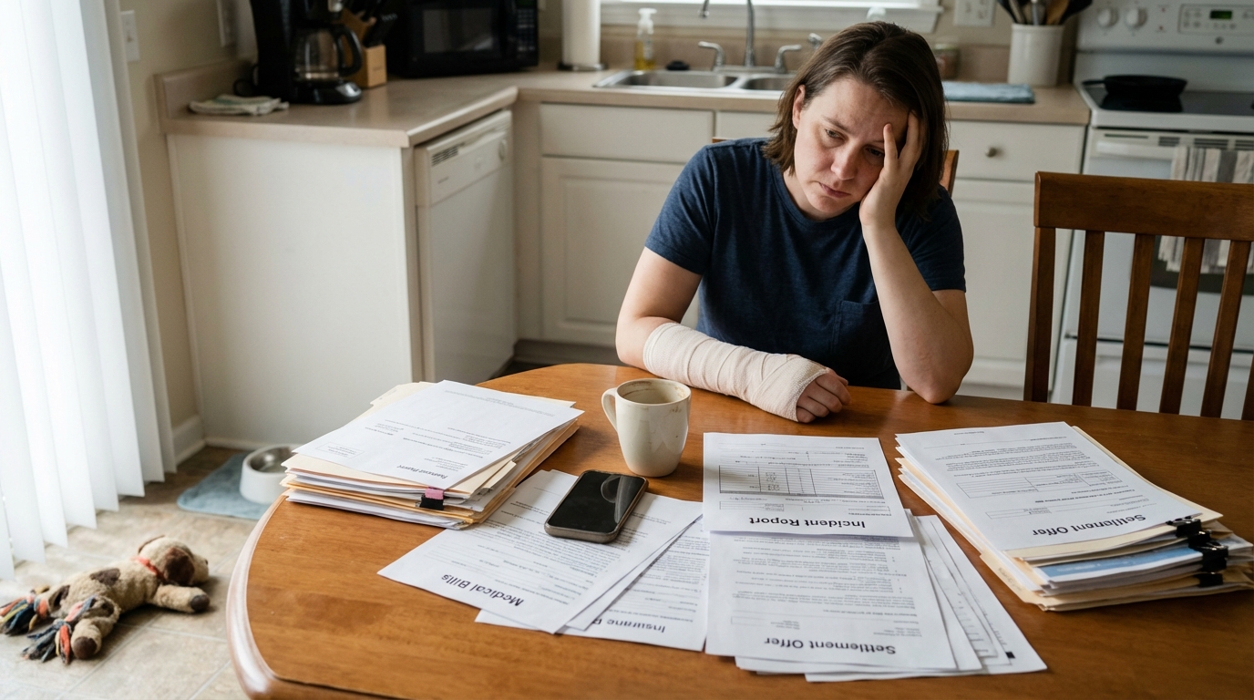Aggressive dog barking behind a fence representing the trauma of a dog bite incident