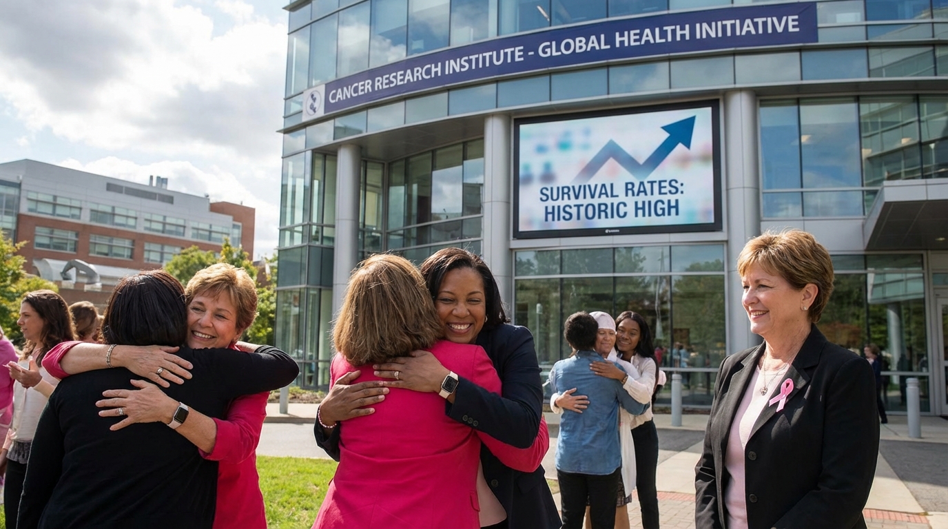 Diverse women smiling confidently outdoors symbolizing breast cancer survival and hope