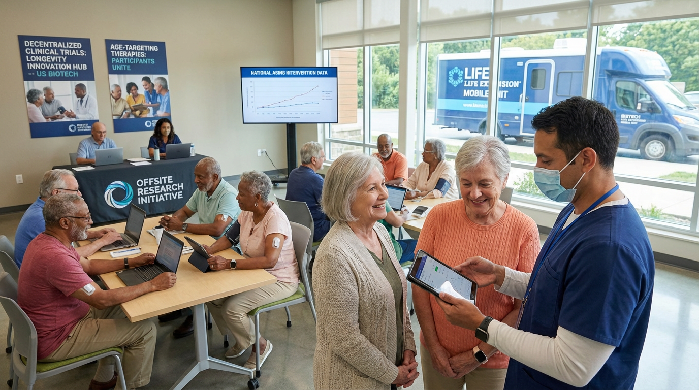 DNA strand intertwining with an hourglass in a futuristic biotech lab