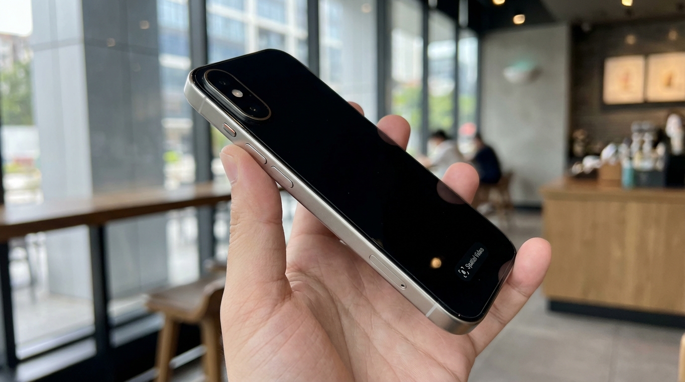 Back view of iPhone 16 concept showing vertical camera layout and new capture button