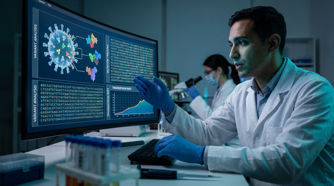 Microscopic visualization of evolving virus variants