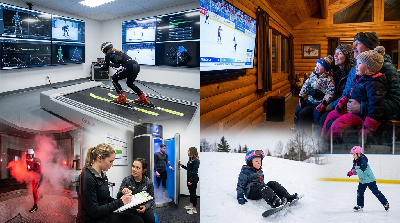 Child watching Team USA athlete win gold on TV, feeling inspired