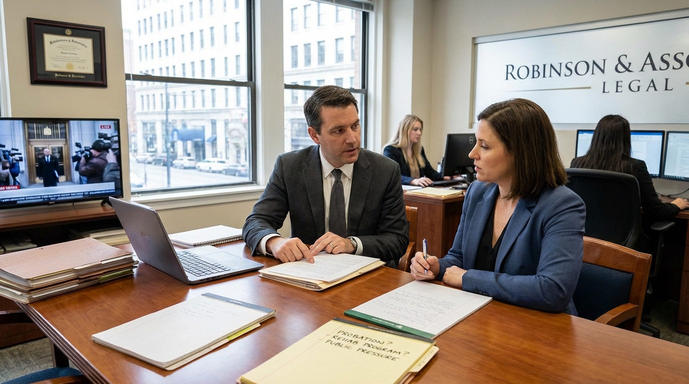Crowd of supporters gathering with signs showing solidarity and concern.