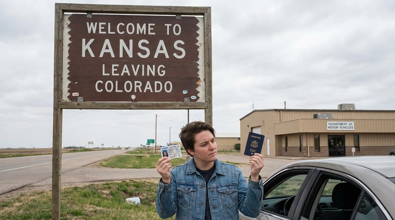 Map of USA with a gavel resting on the state of Kansas