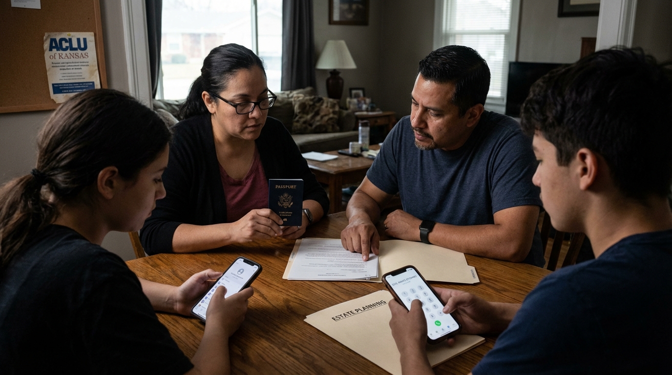 Silhouette of a supportive community group standing together at sunset