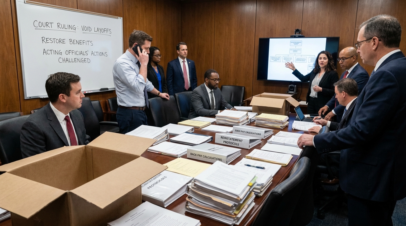 Exterior of a federal building in Washington DC representing the US Agency for Global Media.