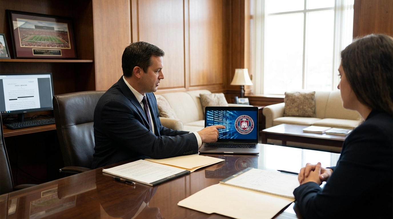 Hands typing on a laptop representing unauthorized computer access
