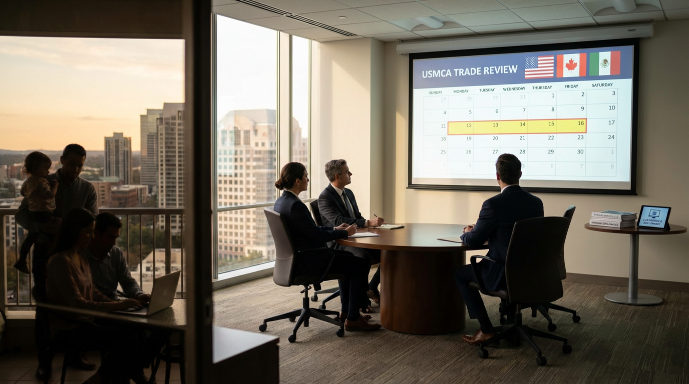 Close-up of digital commerce and cross-border shipping.