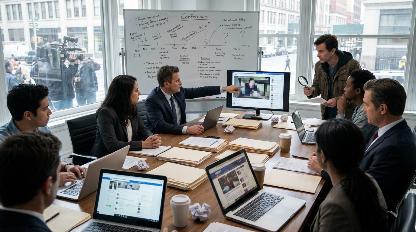 A classical courthouse building with a digital data overlay representing modern legal challenges.