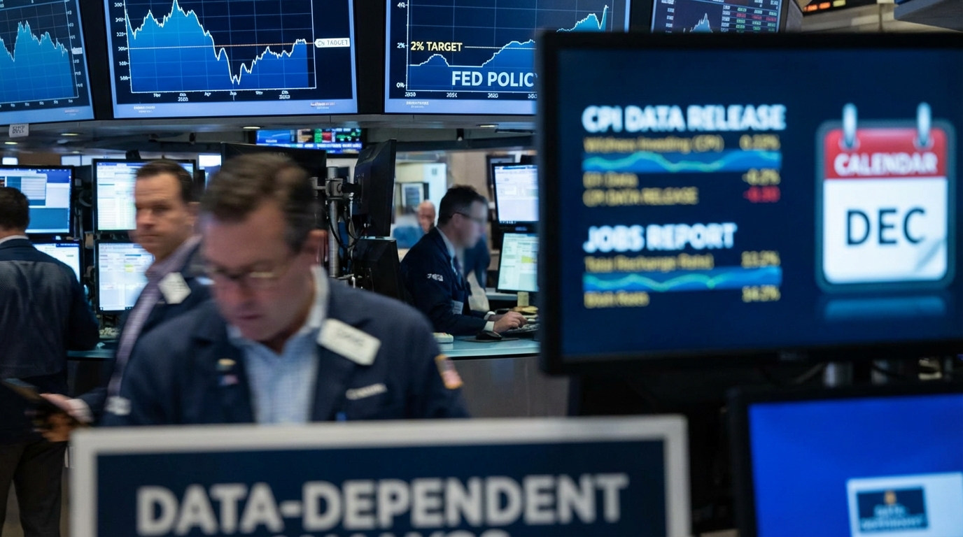 Analyst looking at global economic data screens
