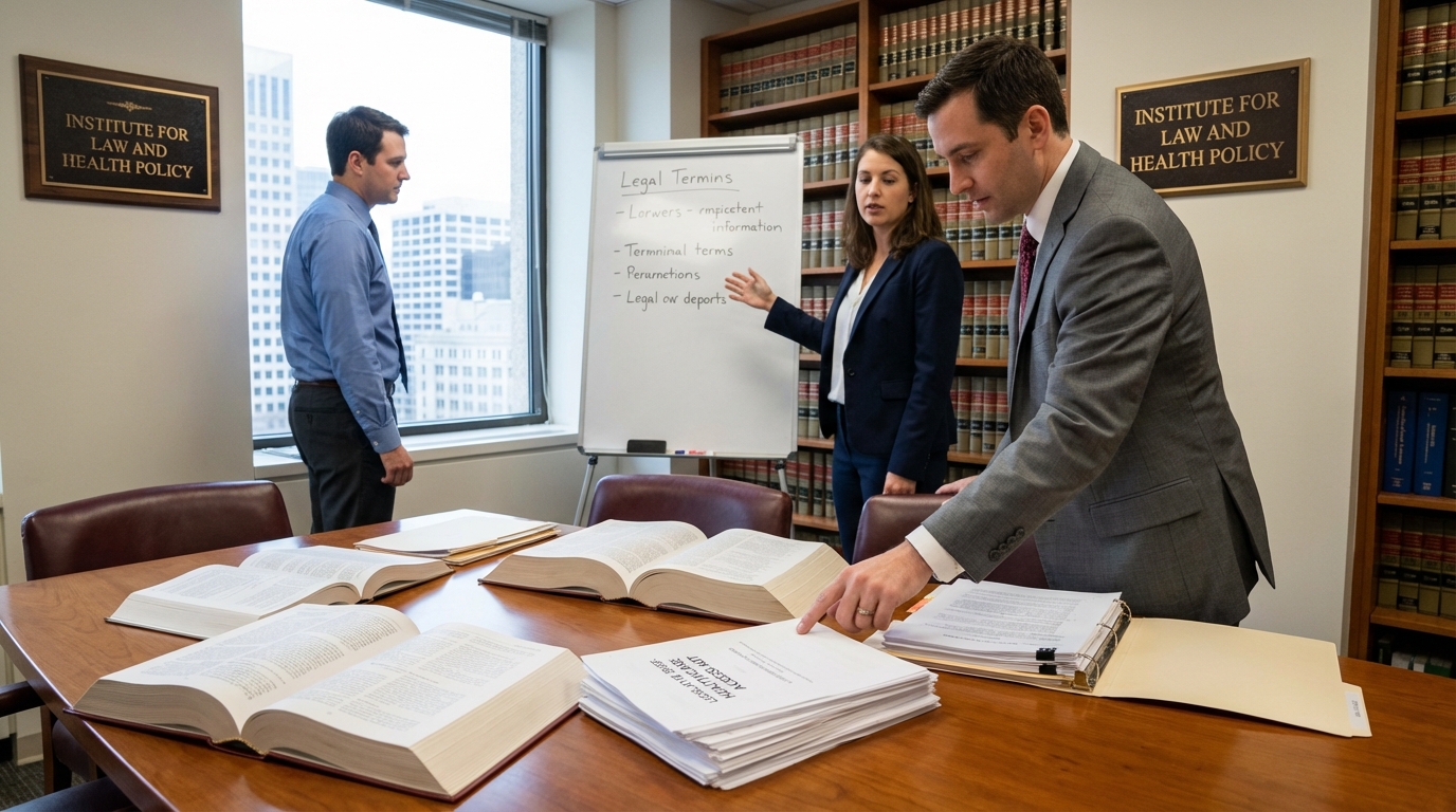 A doctor and patient having a private medical consultation in a modern office.