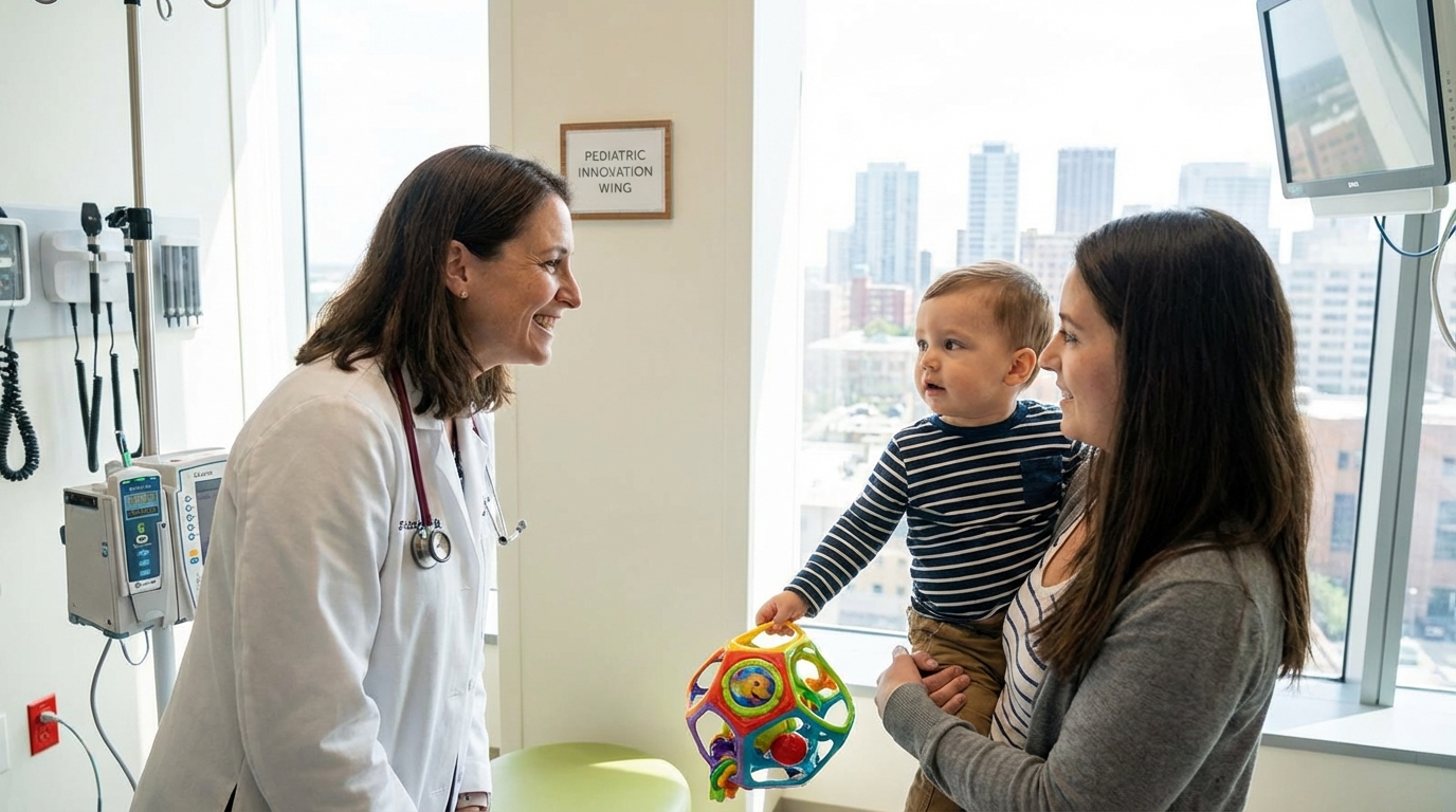 A joyful young child representing a medical miracle and the success of gene therapy.