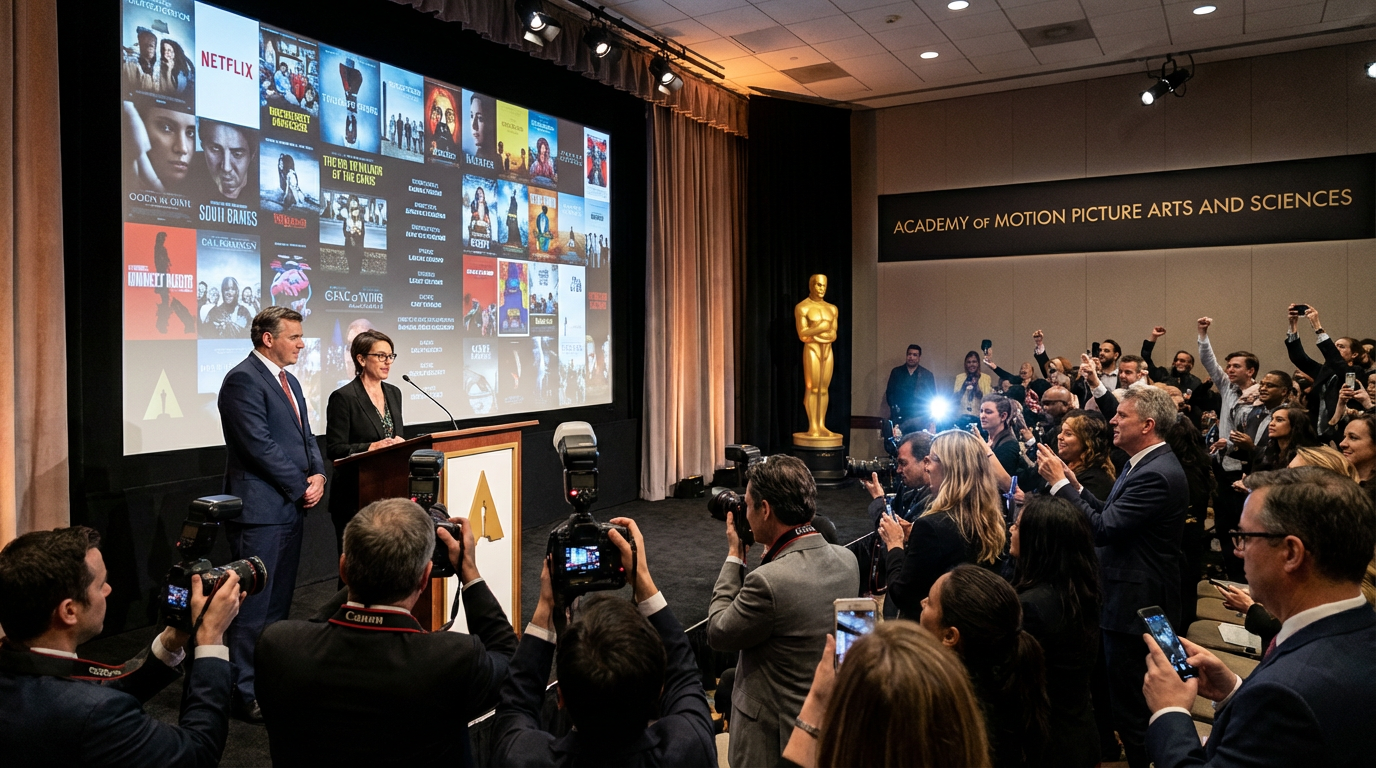 A prestigious red carpet setting for the 2025 Academy Awards ceremony.