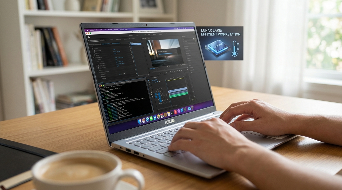 Macro view of a futuristic silicon processor chip with glowing golden circuits.