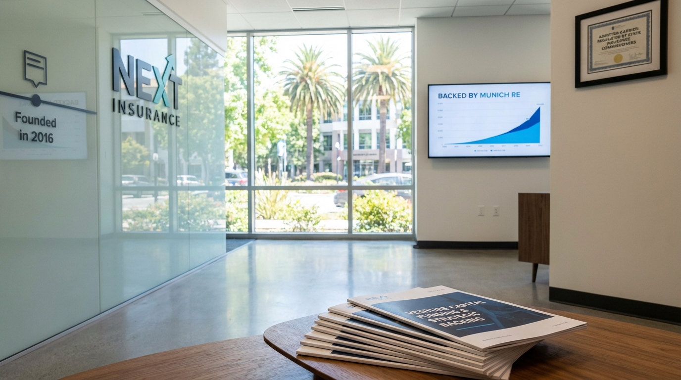 Modern corporate headquarters representing Next Insurance financial stability