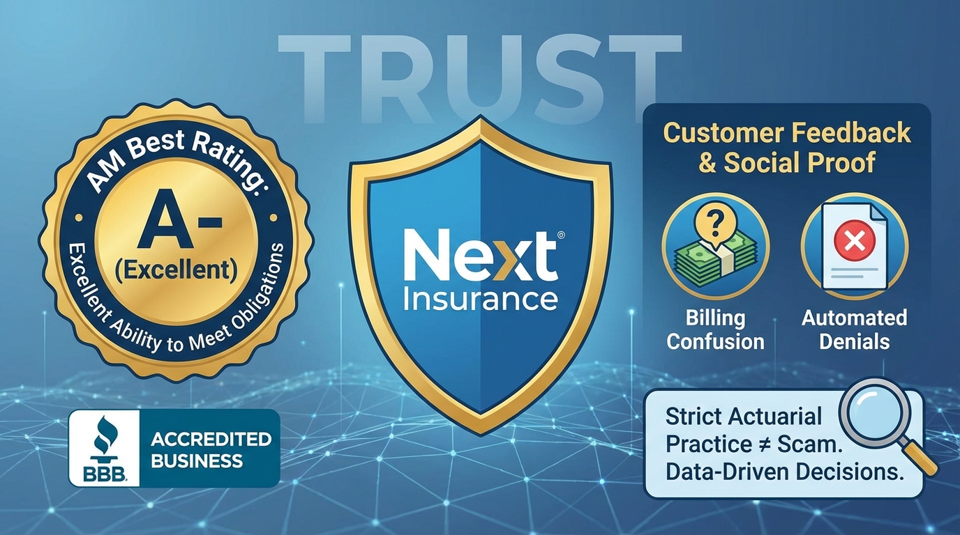 AM Best rating and 5-star reviews representing insurance credibility