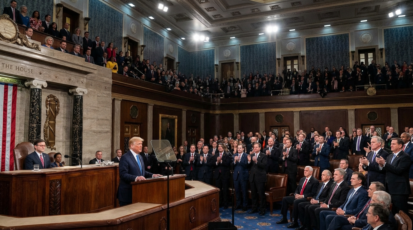 Podium at the House Chamber during State of the Union