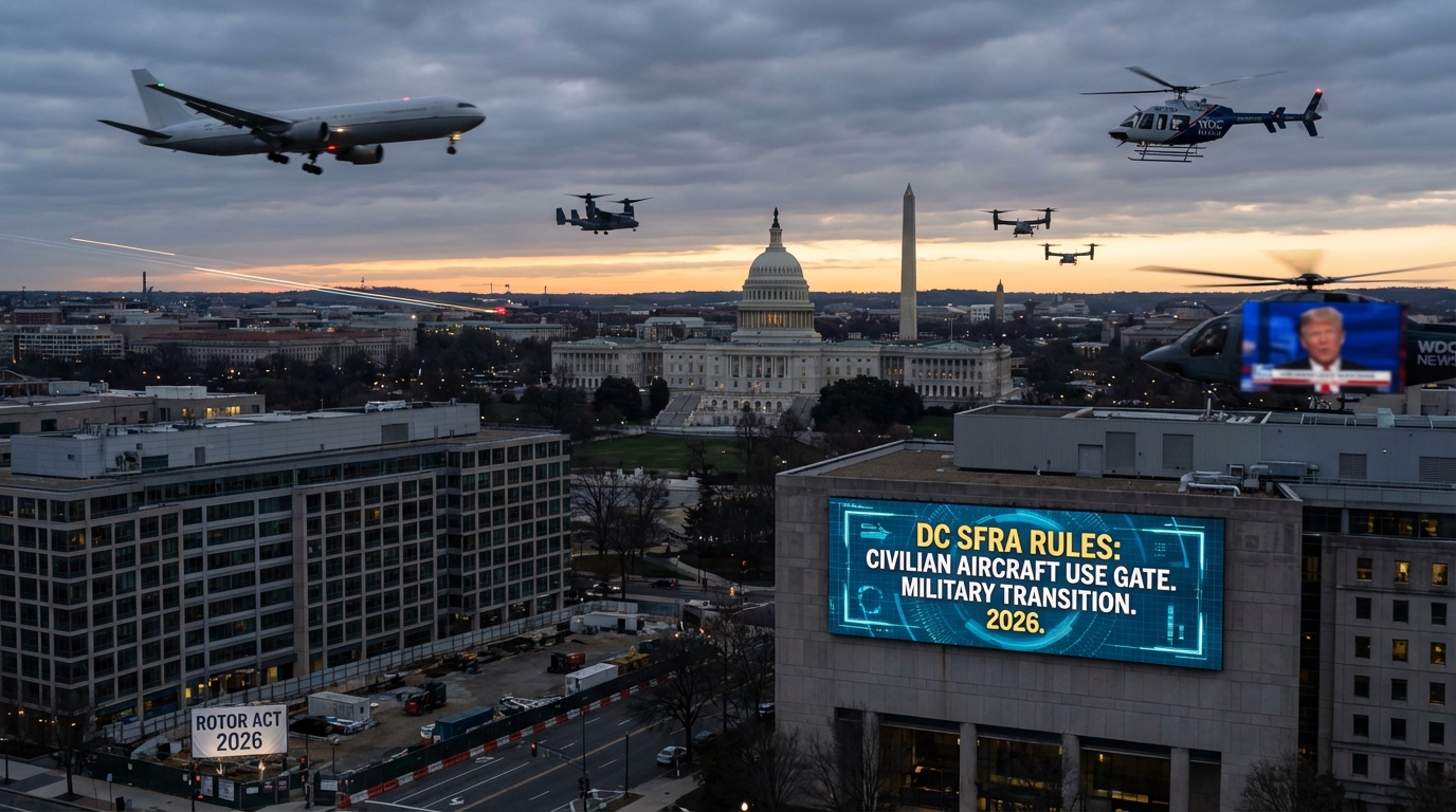 Split view of civilian and military helicopter cockpits