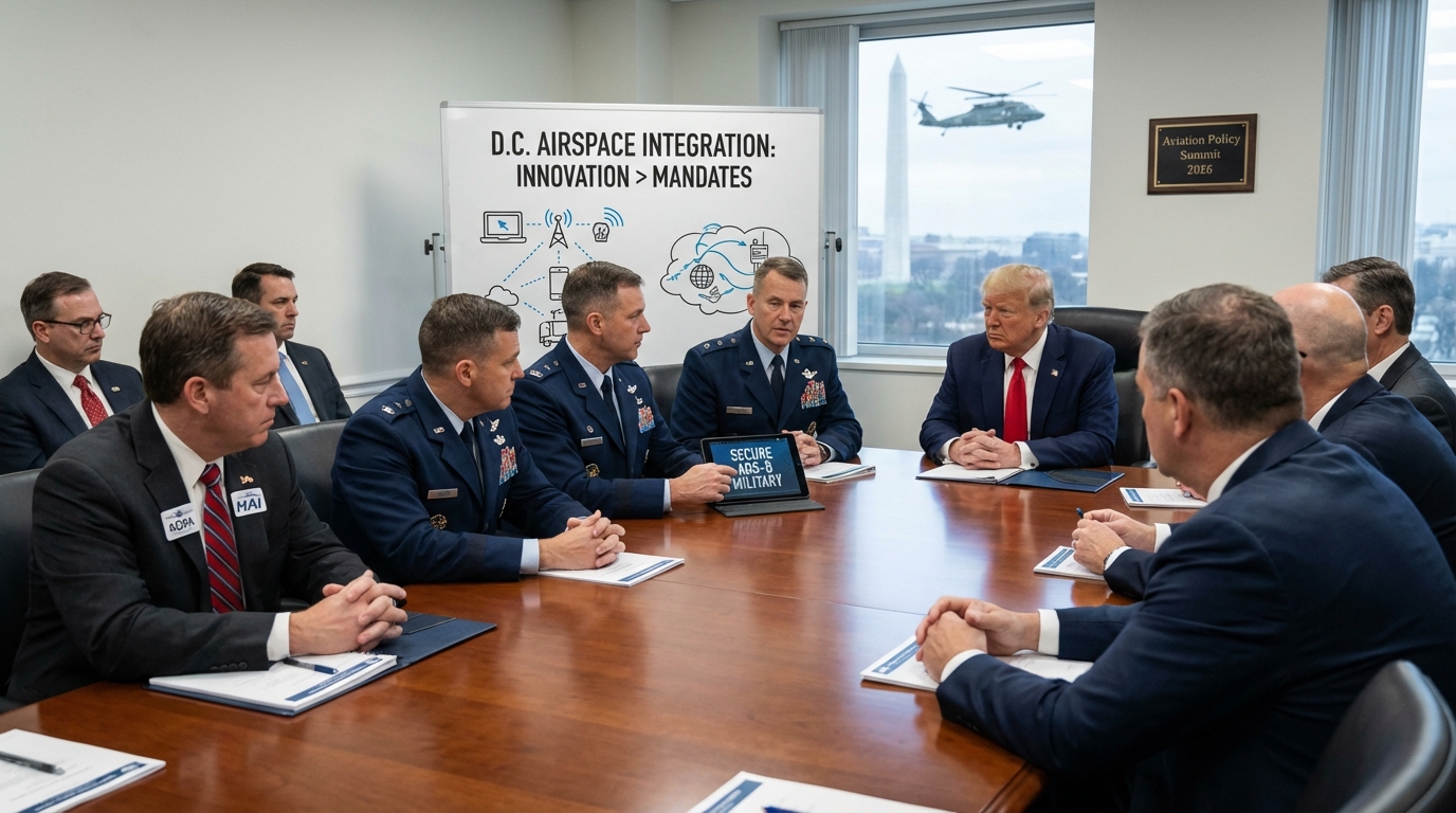 Pilots discussing safety charts in an aircraft hangar