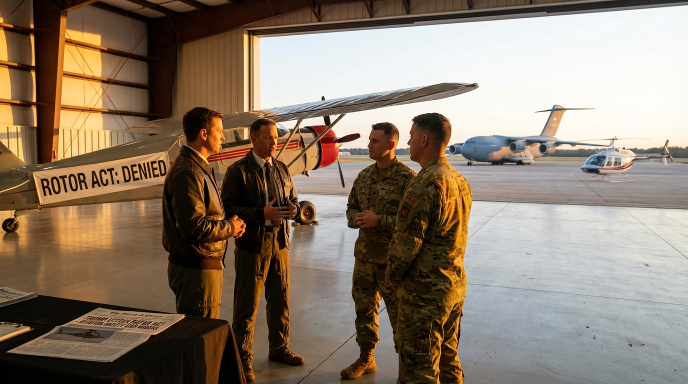 Washington DC skyline at sunrise with distant airplane