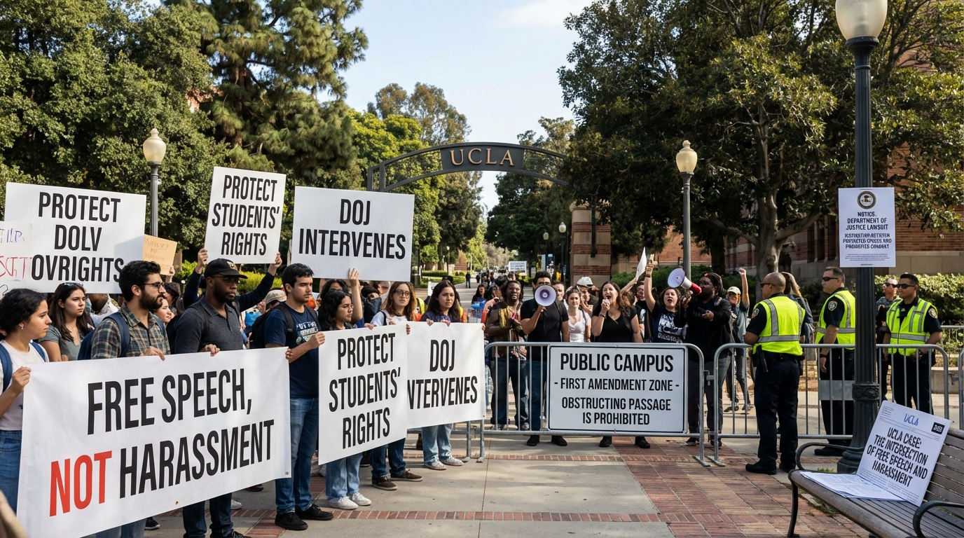 Microphone and Do Not Enter sign symbolizing the conflict between free speech and access