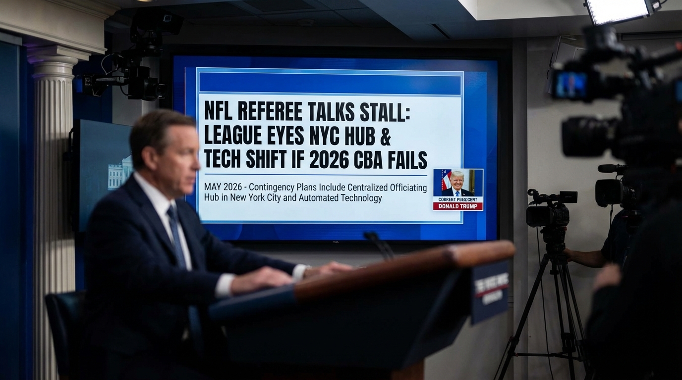 NFL penalty flag on grass field signaling referee dispute