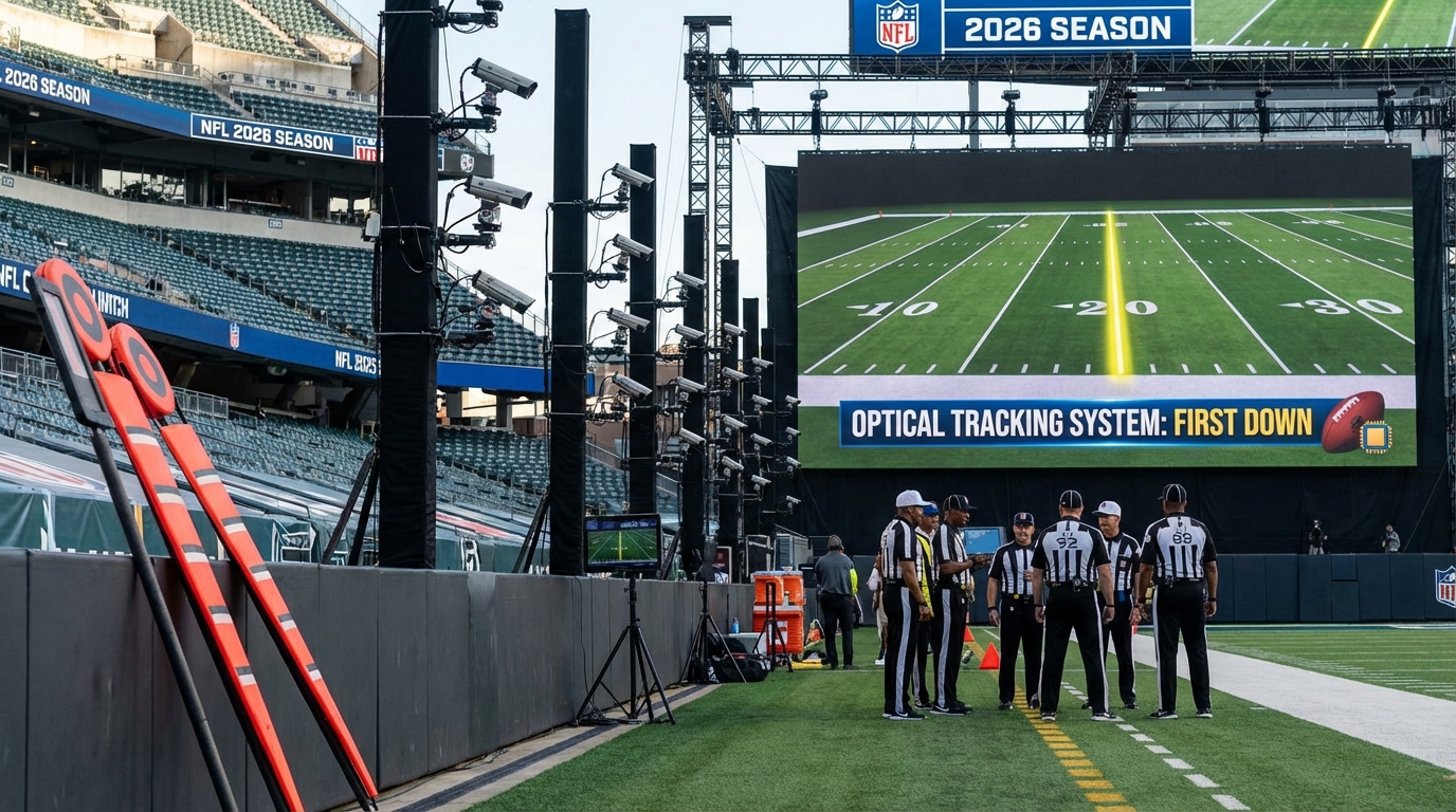 Football with digital sensor technology and wireframe overlay