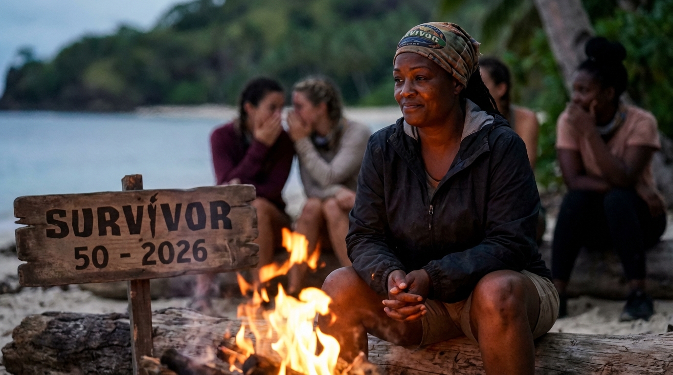 Cirie Fields smiling during a confessional interview in the jungle