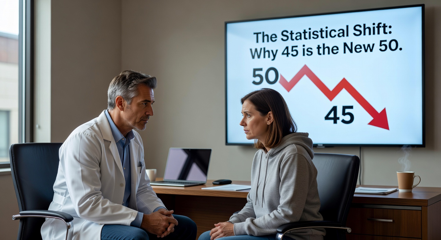 Medical graph showing rising cancer statistics in young adults