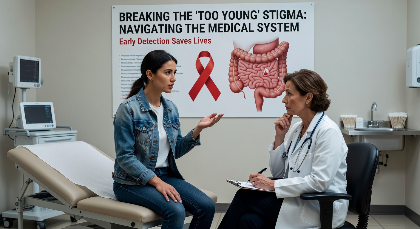 Doctor consulting with a young patient in an office