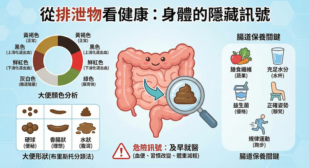 從排泄物看健康:便便形狀、顏色隱藏的身體訊號全解析